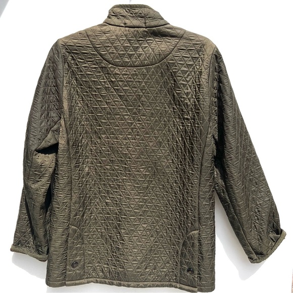 Barbour Green lightweight zip jacket quilted USA 8 - Picture 3 of 8